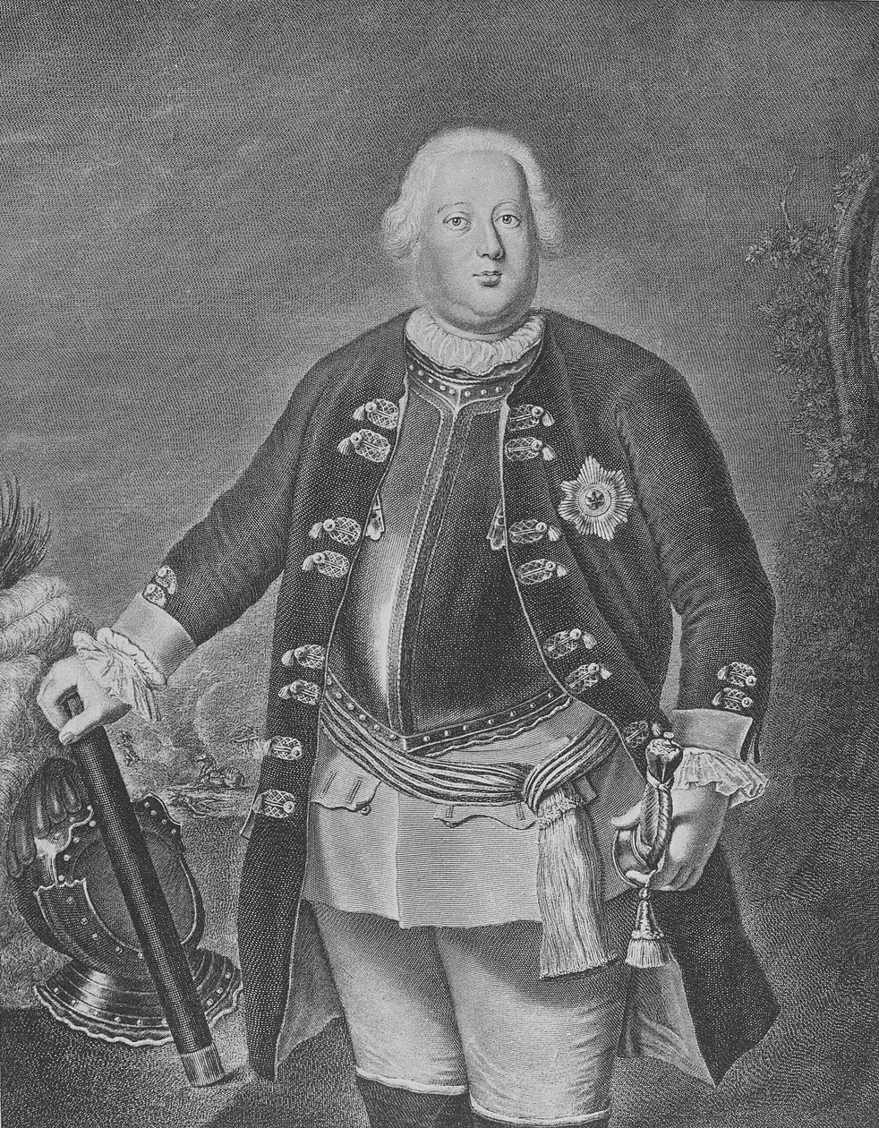 Fryderyk Wilhelm I, król Prus autorstwa Antoine Pesne