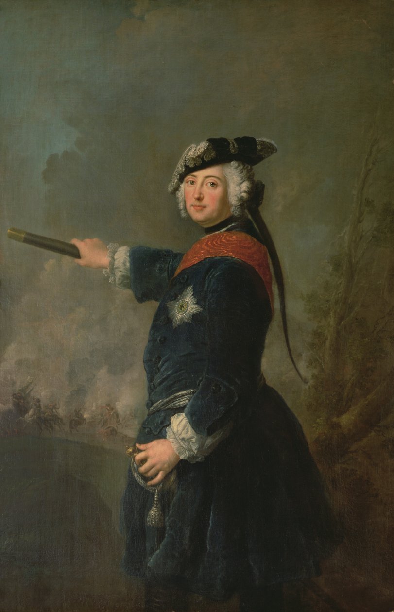 Król Prus Fryderyk II Wielki (1712-86) 1746 autorstwa Antoine Pesne