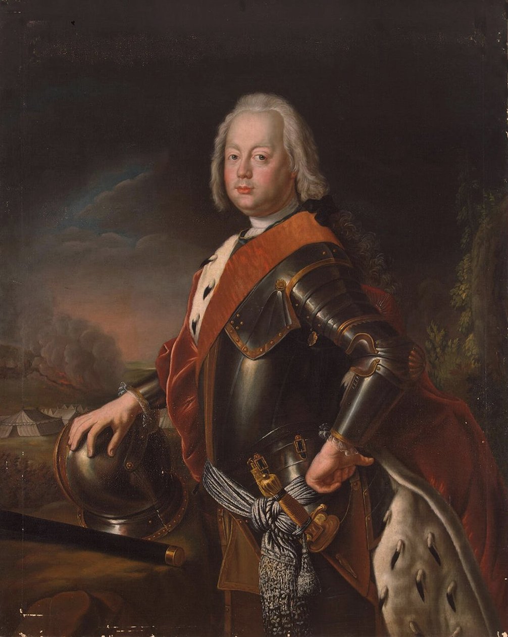 Portret Christiana Augusta, księcia Anhalt-Zerbst, 1725 autorstwa Antoine Pesne