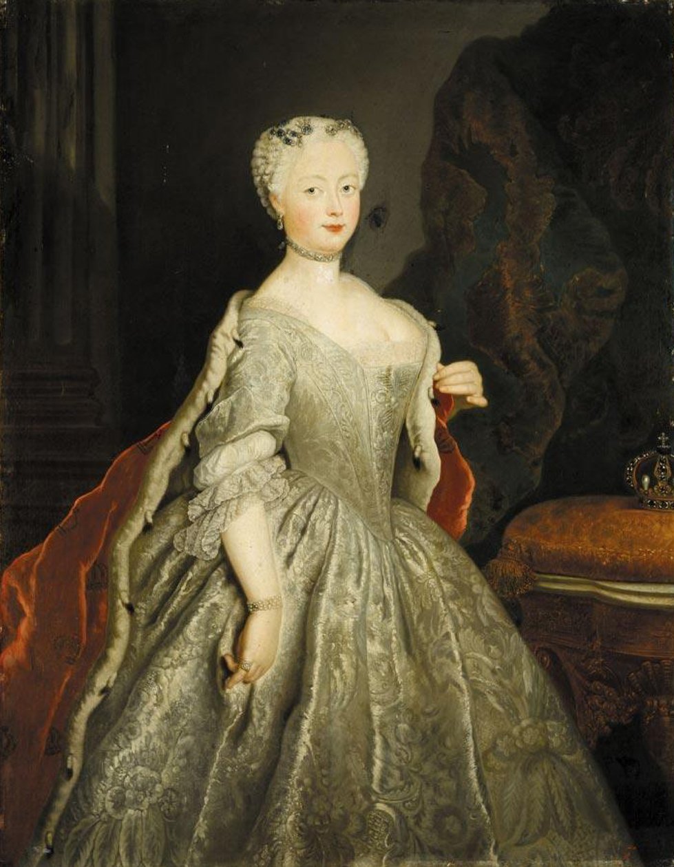 Portret królowej pruskiej Elżbiety Krystyny ​​z Brunszwiku-Bevern (1715-1797) autorstwa Antoine Pesne