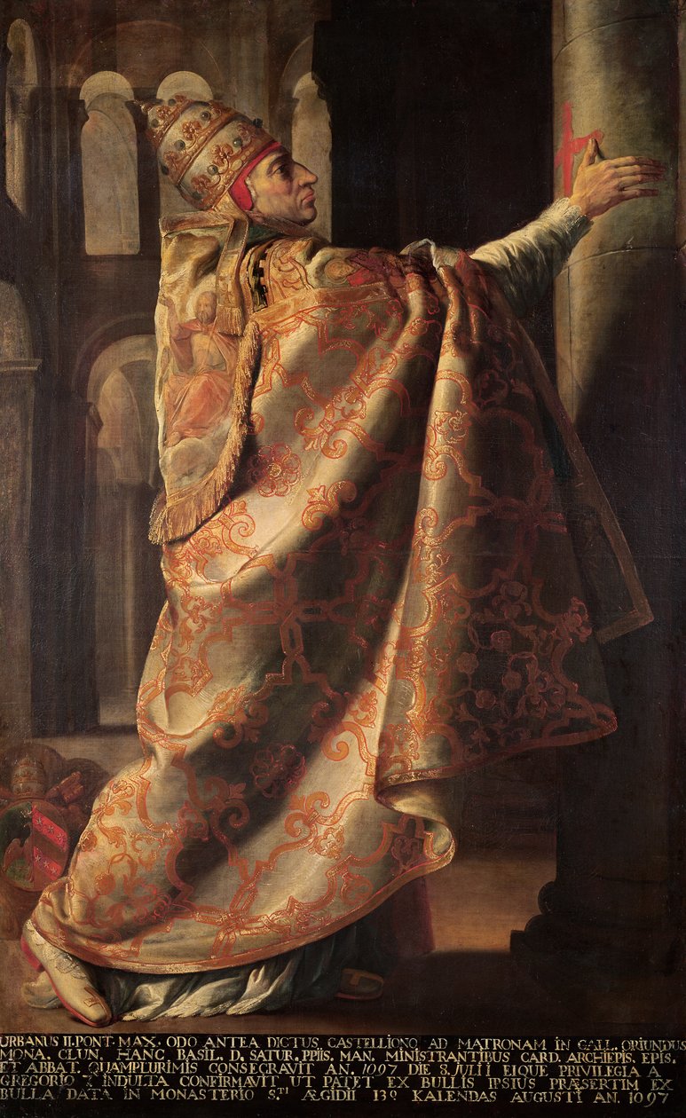 Papież Urban II (ok.1035-99) konsekracja kościoła św. Sernina z Tuluzy autorstwa Antoine Rivalz