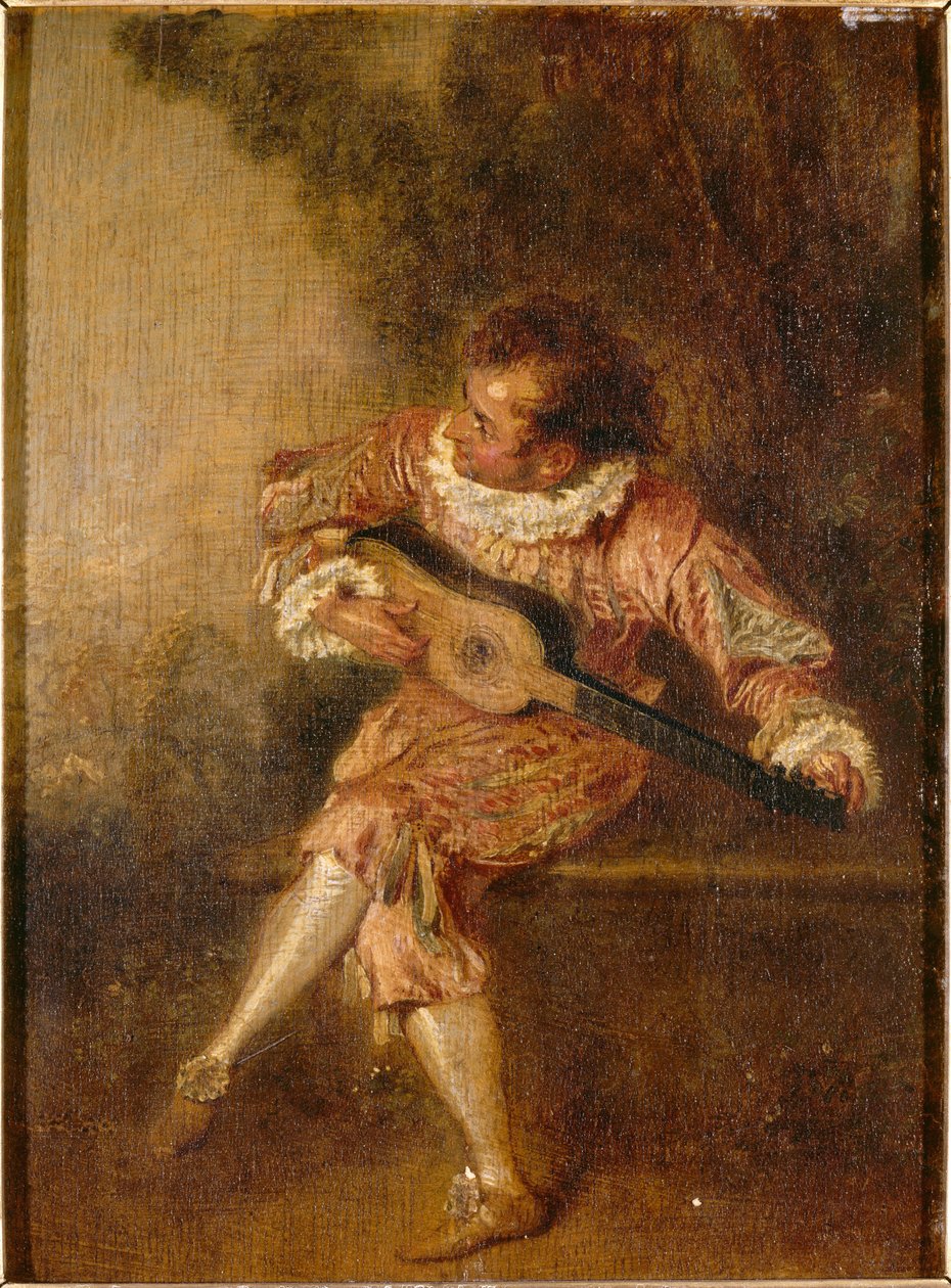 Dawca serenad (Mezetin) autorstwa Jean Antoine Watteau
