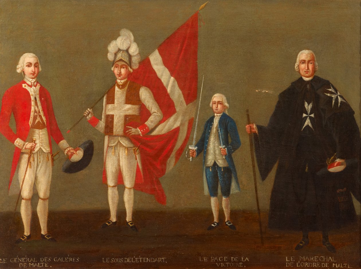 Dostojnicy Zakonu św. Jana z Paź Zwycięstwa, ok. 1789-96 autorstwa Antoine de Favray