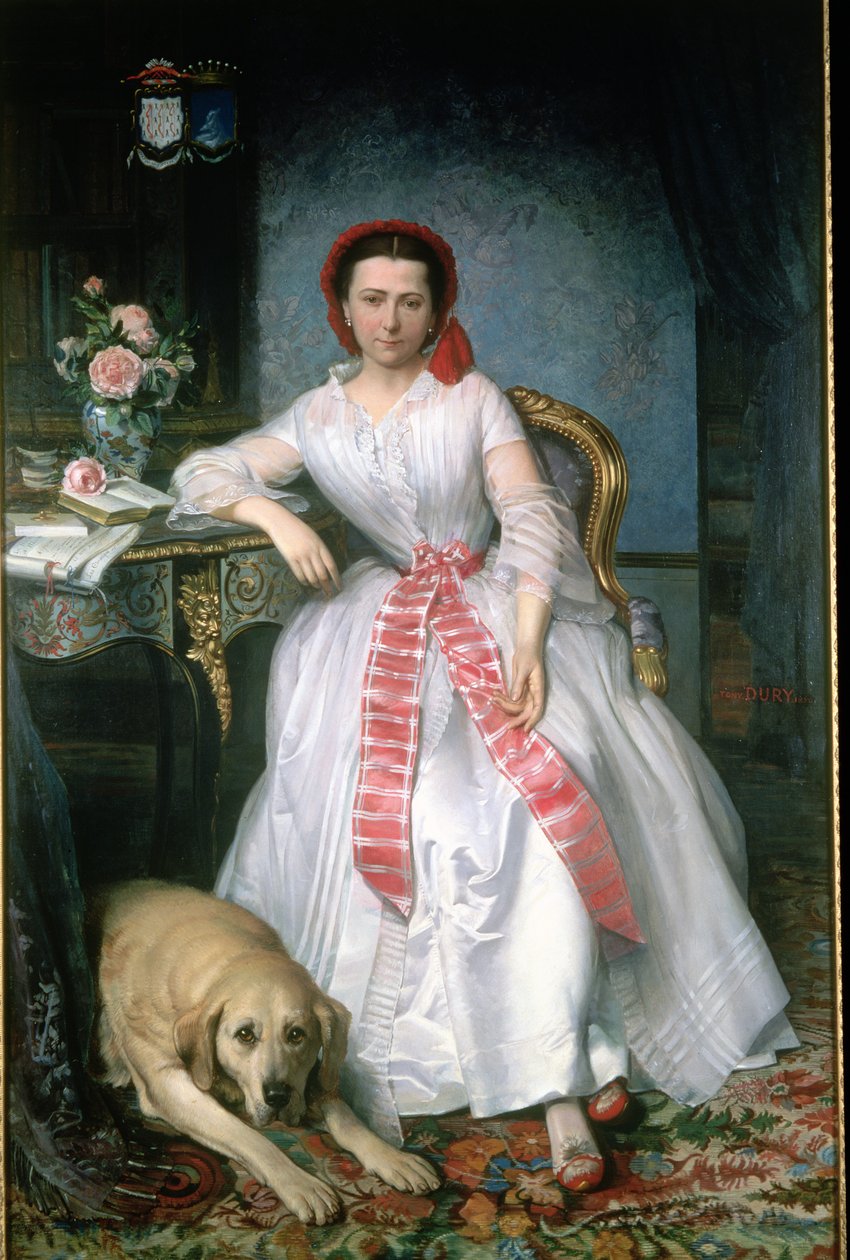 Josephine Bowes (1825-74) autorstwa Antoine or Tony Dury