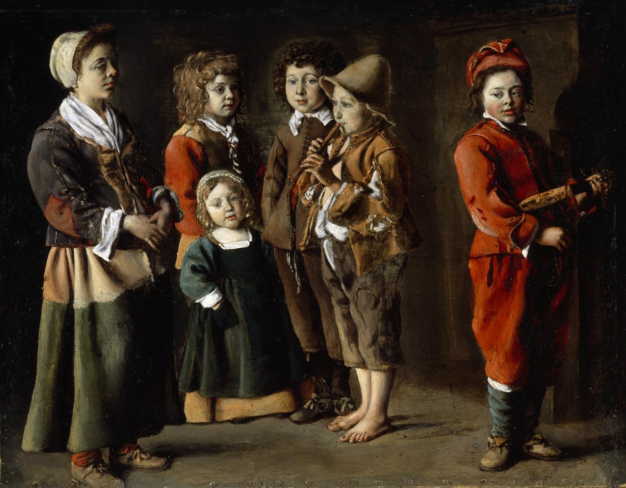 Dzieci chłopskie, ok. 1630-40 (olej na miedzi) autorstwa Antoine (attr. to) Le Nain