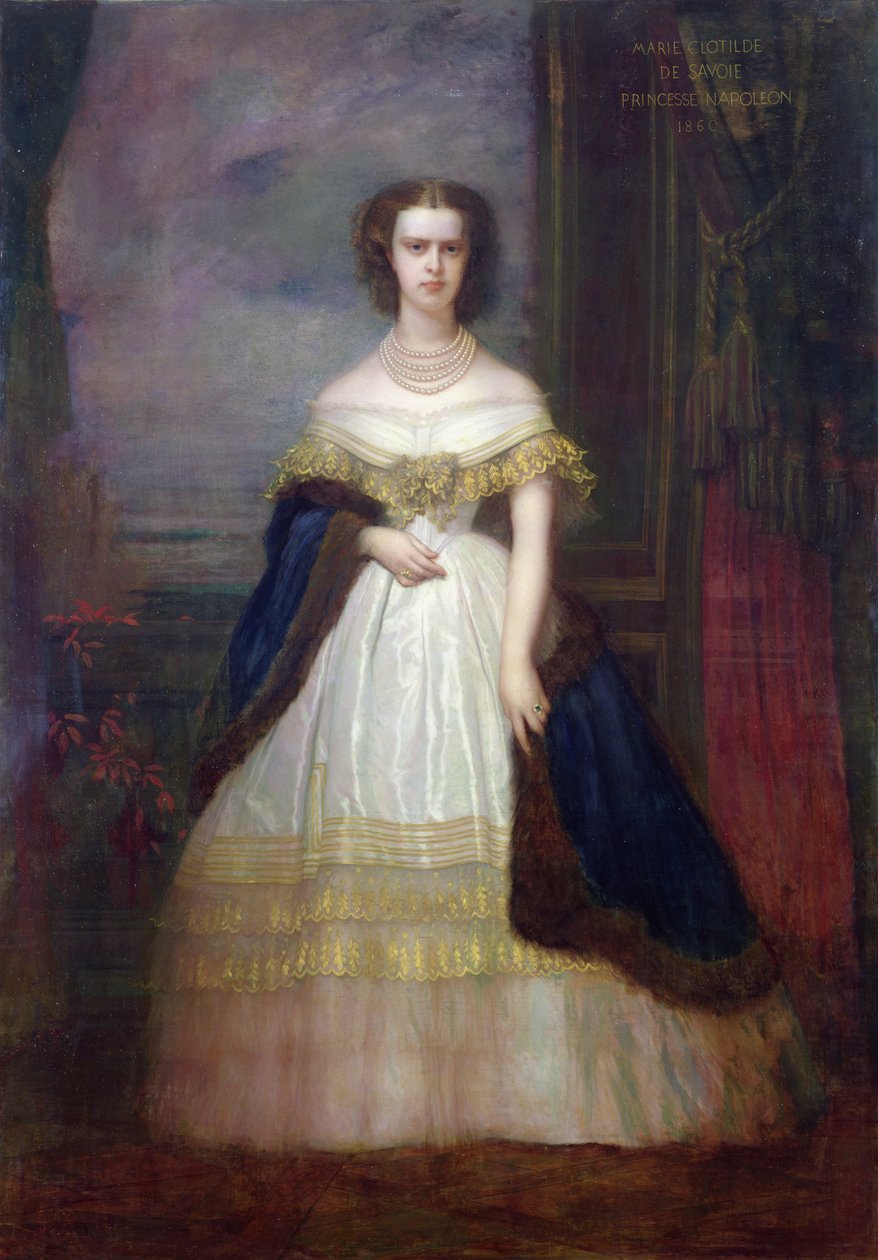 Marie-Clotilde Therese Louise (1843-1911) Księżniczka Sabaudii, 1860 autorstwa Antoine Auguste Ernest Herbert or Hebert