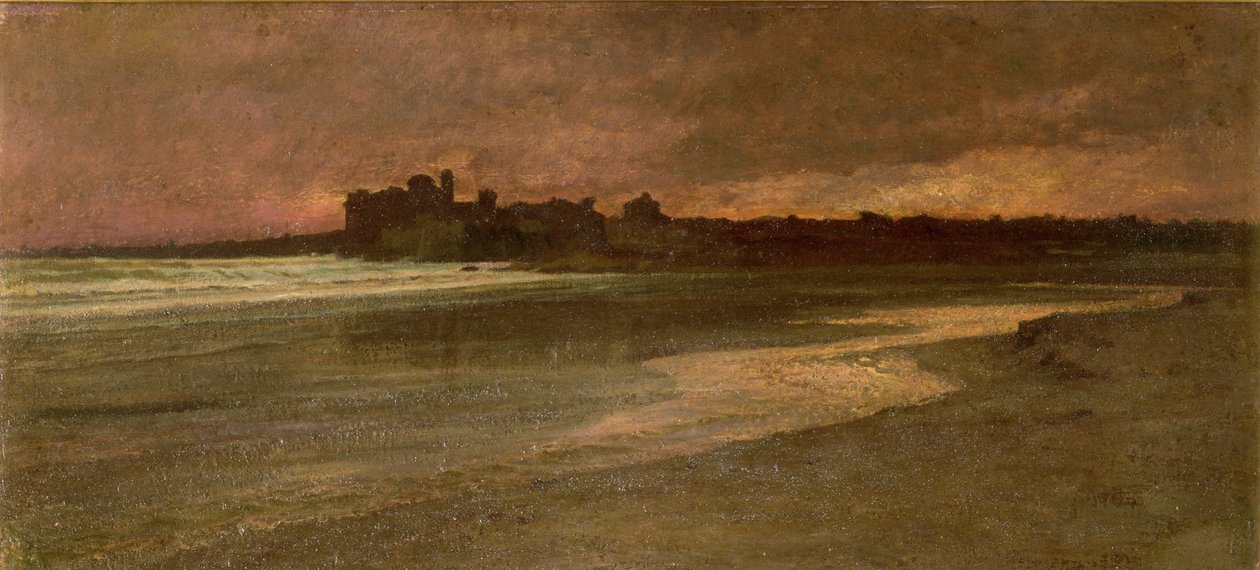 Nettuno, Wieczór na plaży autorstwa Antoine Auguste Ernest Herbert or Hebert