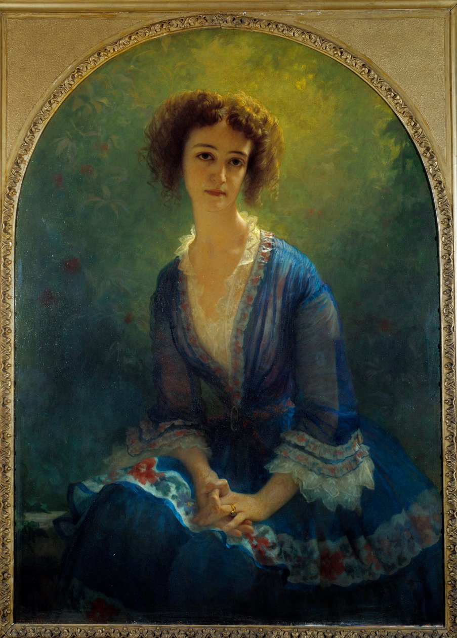 Portret hrabiny Eugene Pastre, z domu Celine de Beaulaincourt (1825-1900) Obraz Ernesta Heberta (1817-1908) 1851 Nd. 1,16x0,84 m Paryż, Muzeum Heberta autorstwa Antoine Auguste Ernest Herbert or Hebert