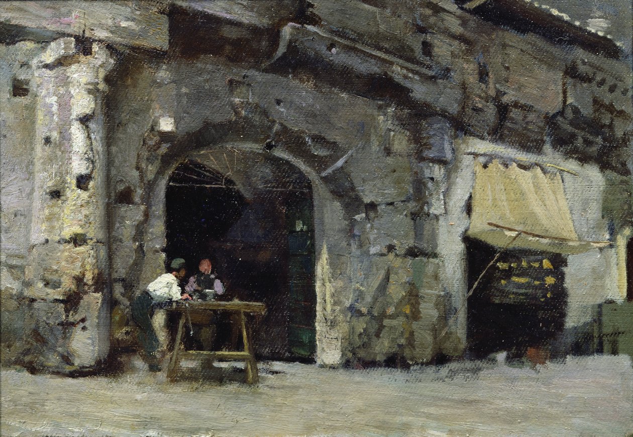 Rzym, ciemne sklepy autorstwa Antoine Auguste Ernest Herbert or Hebert