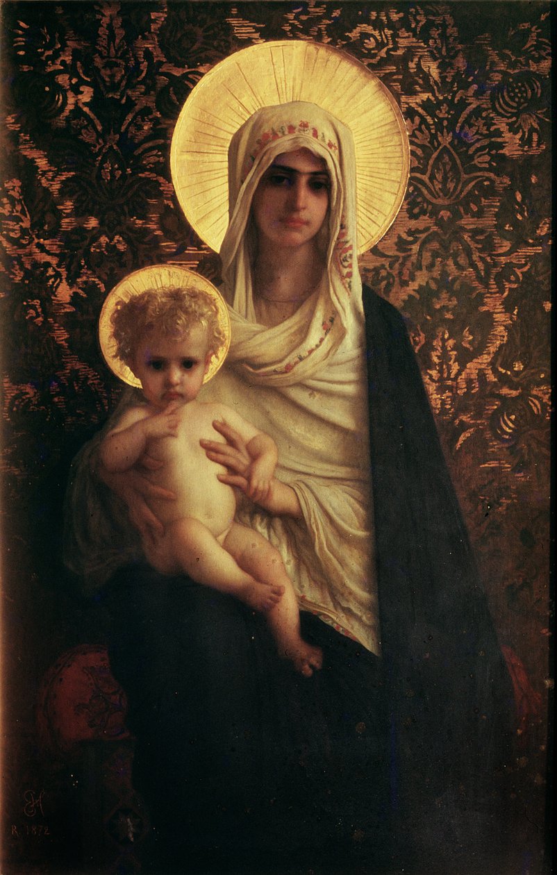 Dziewica z Dzieciątkiem, 1872 autorstwa Antoine Auguste Ernest Herbert or Hebert