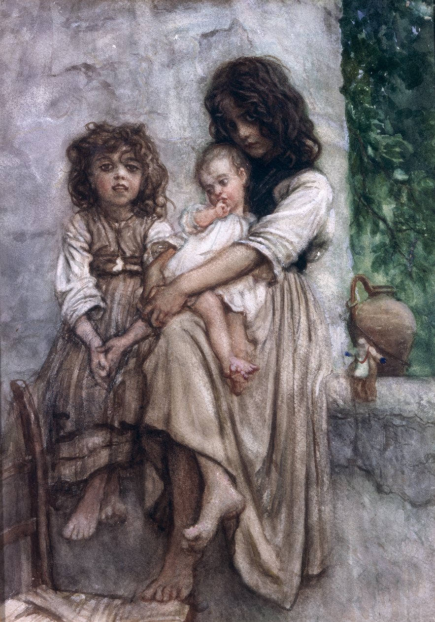 Młode dziewczyny z Ischii autorstwa Antoine Auguste Ernest Herbert or Hebert