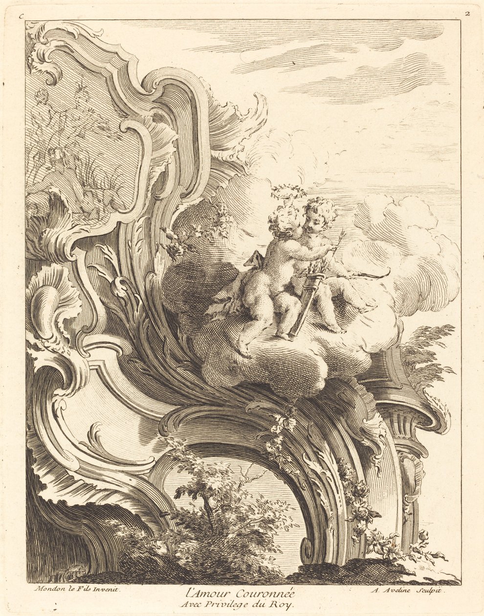 Ukoronowana miłość autorstwa Antoine Aveline after Jean Mondon
