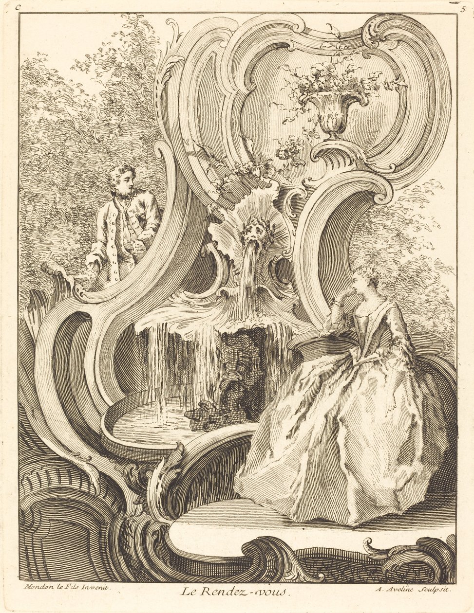 Spotkanie autorstwa Antoine Aveline after Jean Mondon