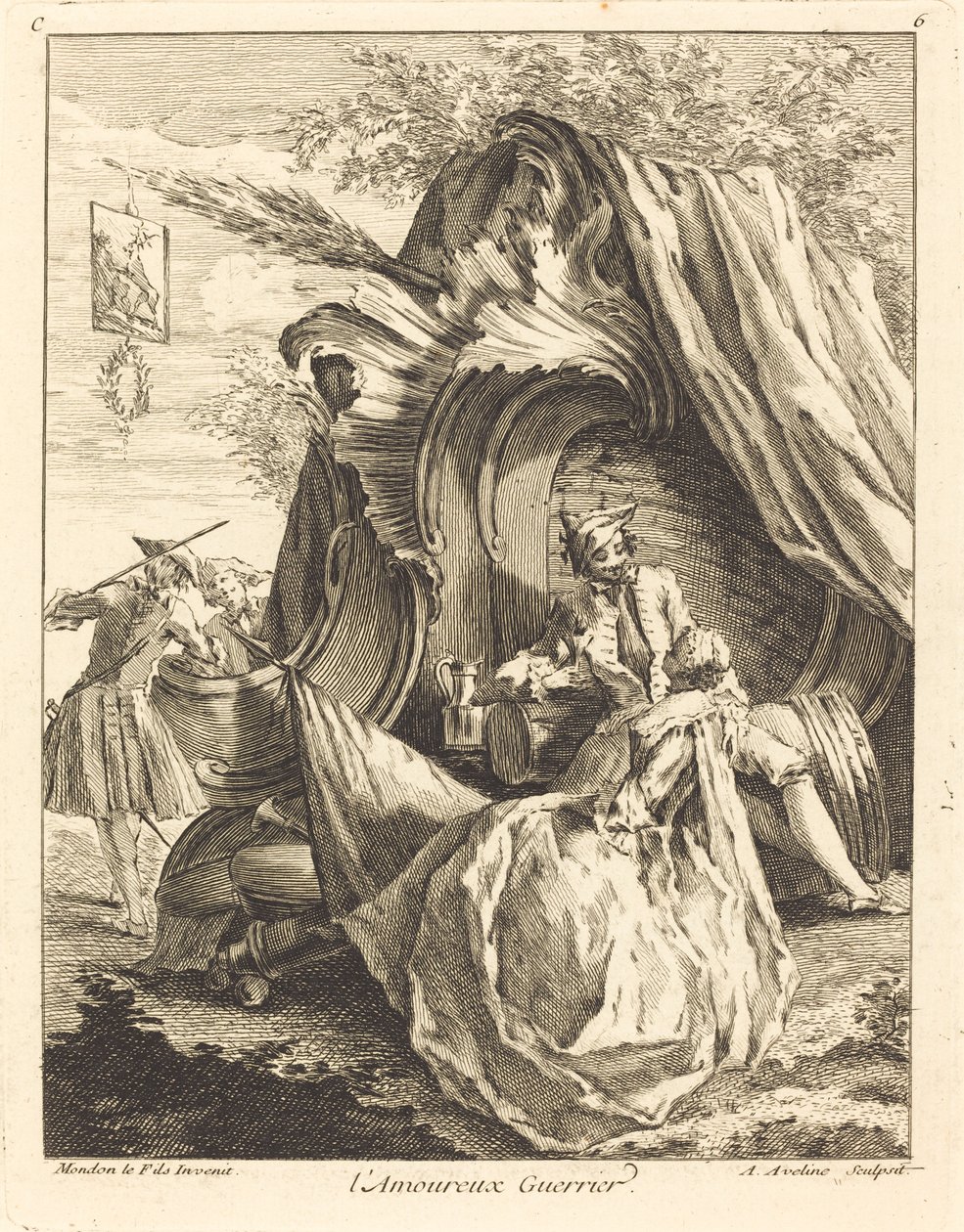 kochanek wojownik autorstwa Antoine Aveline after Jean Mondon