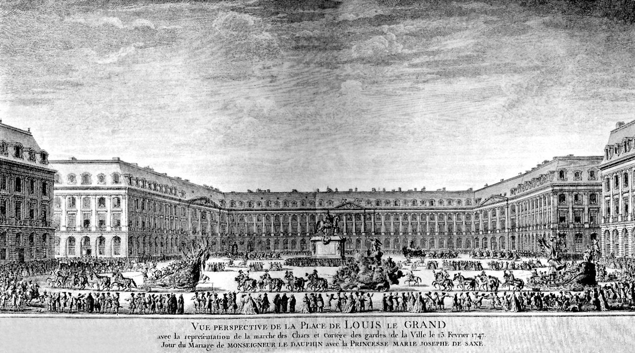 Plac Ludwika Wielkiego w Paryżu autorstwa Antoine Benoist or Benoit du Cercle