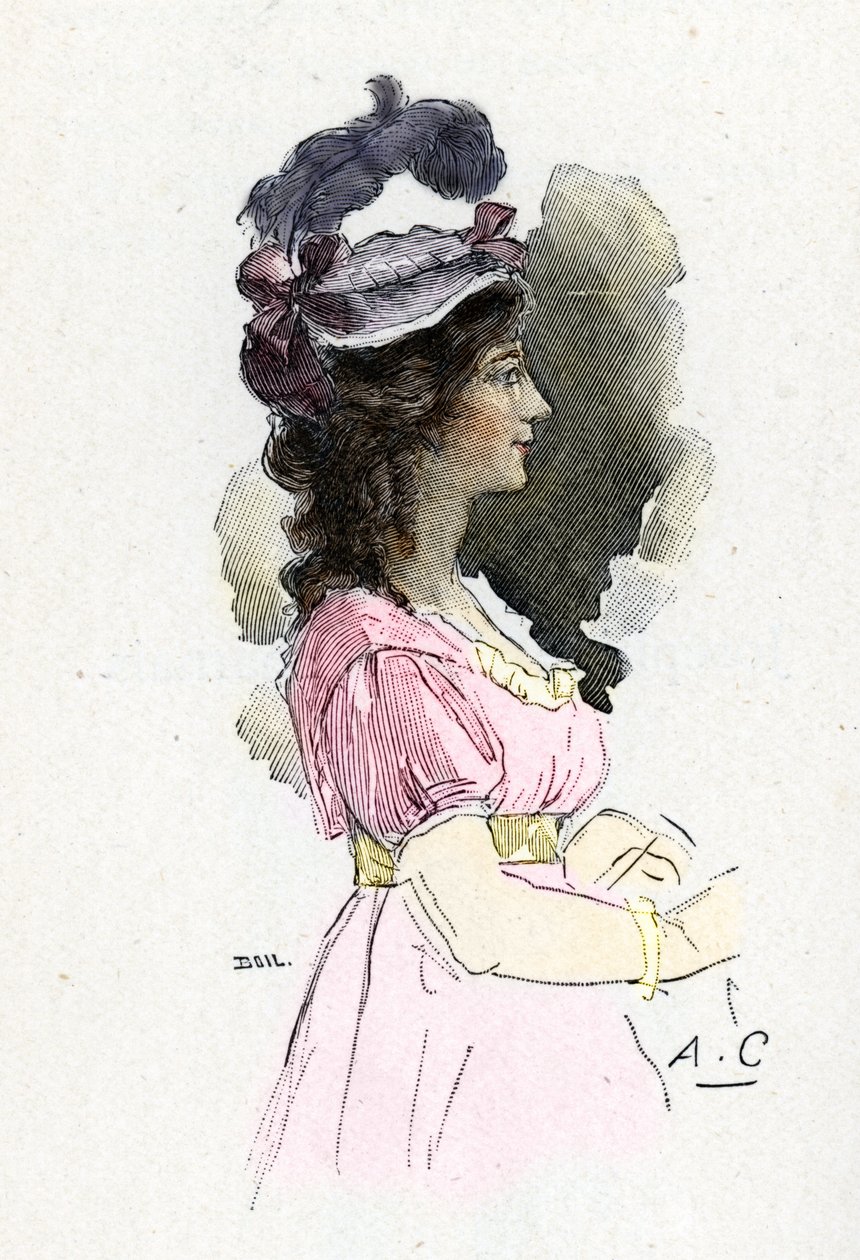 Portret Josephine de Beauharnais (1763-1814) Rysunek autorstwa Antoine