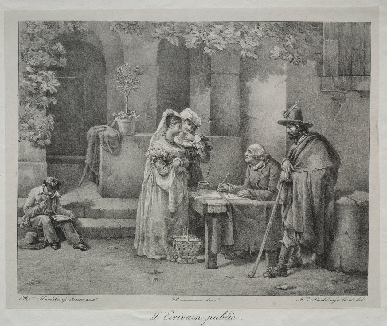 Publiczny pisarz autorstwa Antoine Cécile Hortense Haudebourt Lescot
