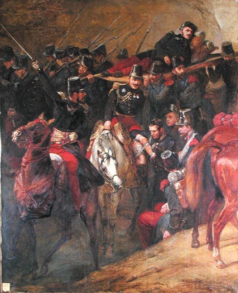 Atak na Muzayah autorstwa Antoine Charles Horace Vernet