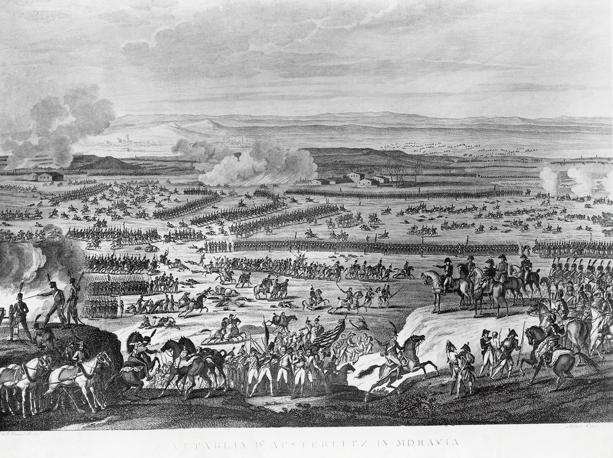 Przeciwne strony podczas bitwy pod Austerlitz, 2 grudnia autorstwa Antoine Charles Horace Vernet