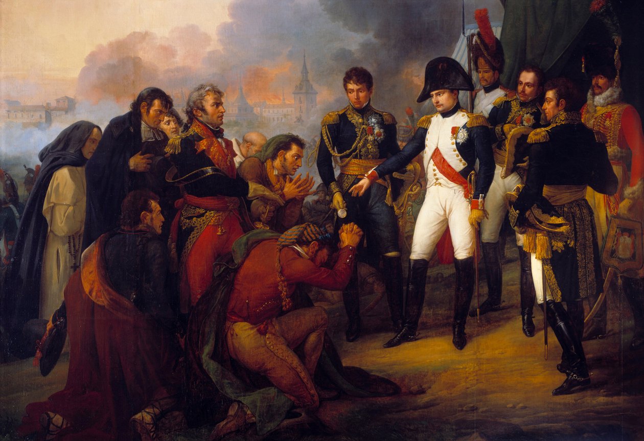 Cesarz Napoleon I (1769-1821) przed Madrytem: cesarz odbierający delegację miasta, 3.12.1808, obraz Antoine Charles Horace Vernet (1758-1836) autorstwa Antoine Charles Horace Vernet