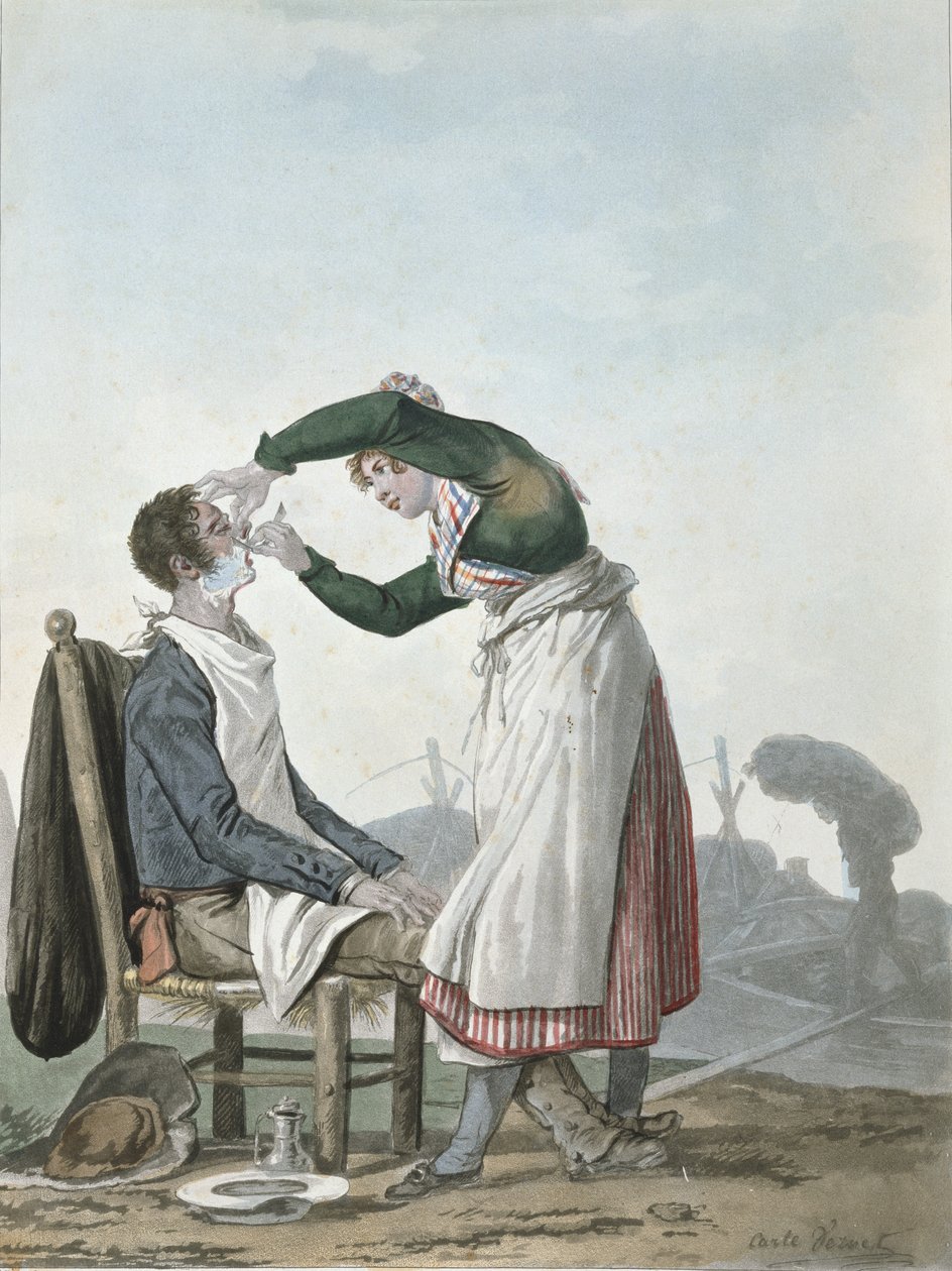 Collier się goli autorstwa Antoine Charles Horace Vernet