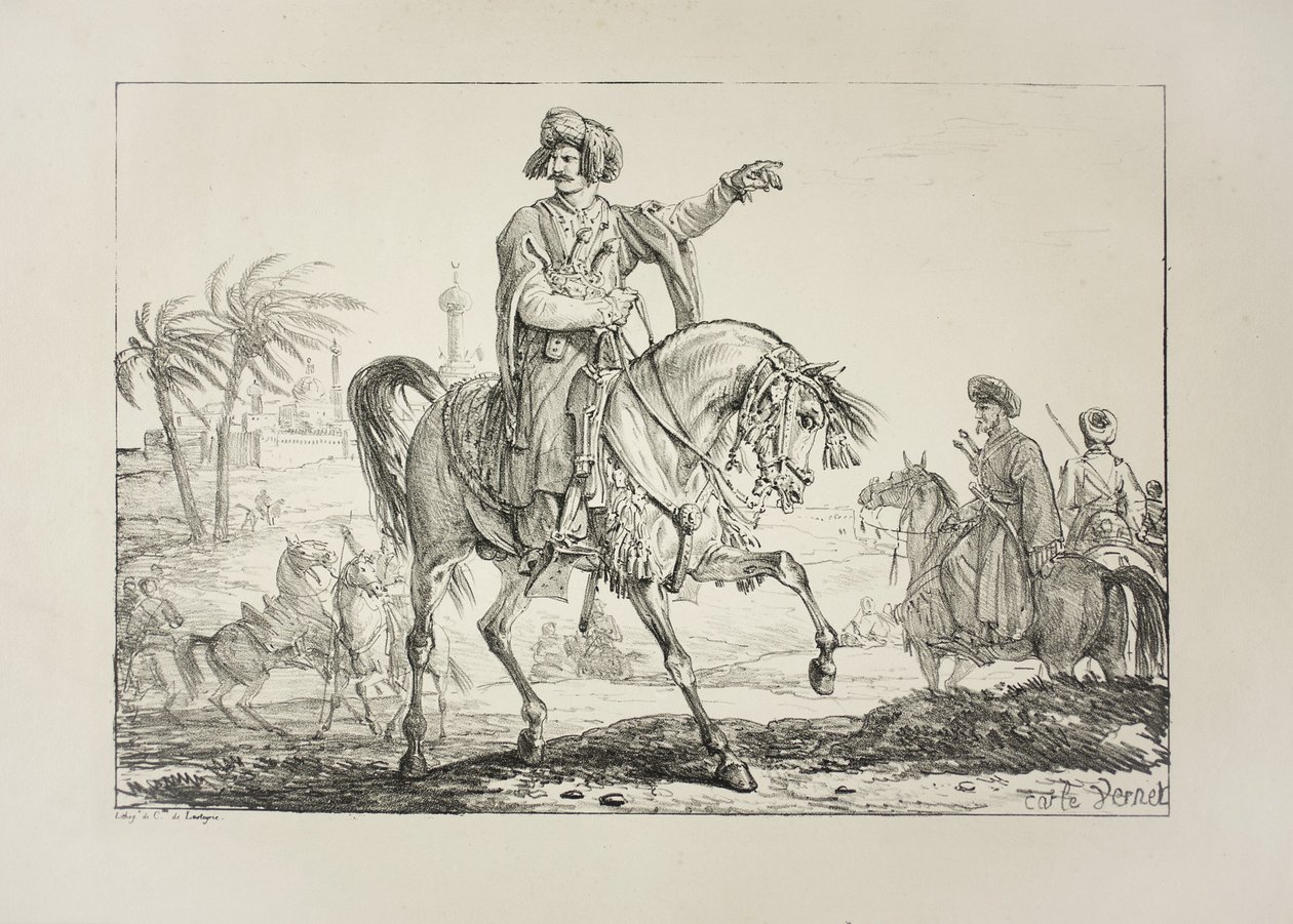 Wódz Mameluków, c.1817 autorstwa Antoine Charles Horace Vernet