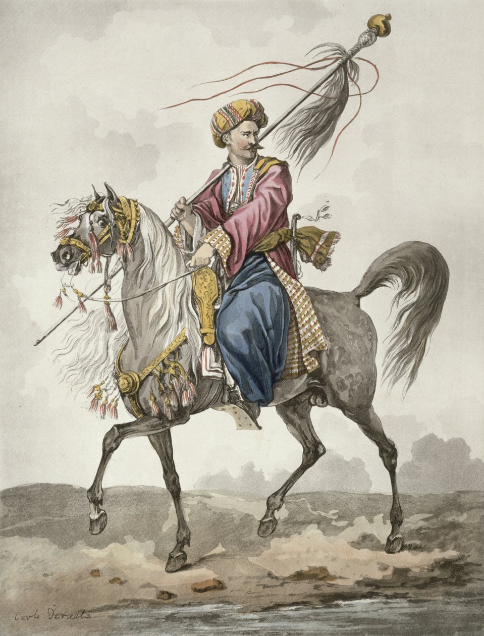 Mamelucki standardowy okaziciel autorstwa Antoine Charles Horace Vernet