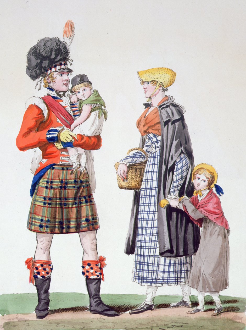 Szkocka rodzina autorstwa Antoine Charles Horace Vernet