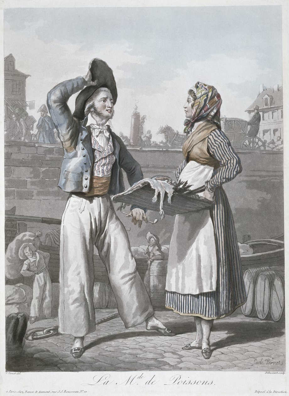 Sprzedawca ryb autorstwa Antoine Charles Horace Vernet