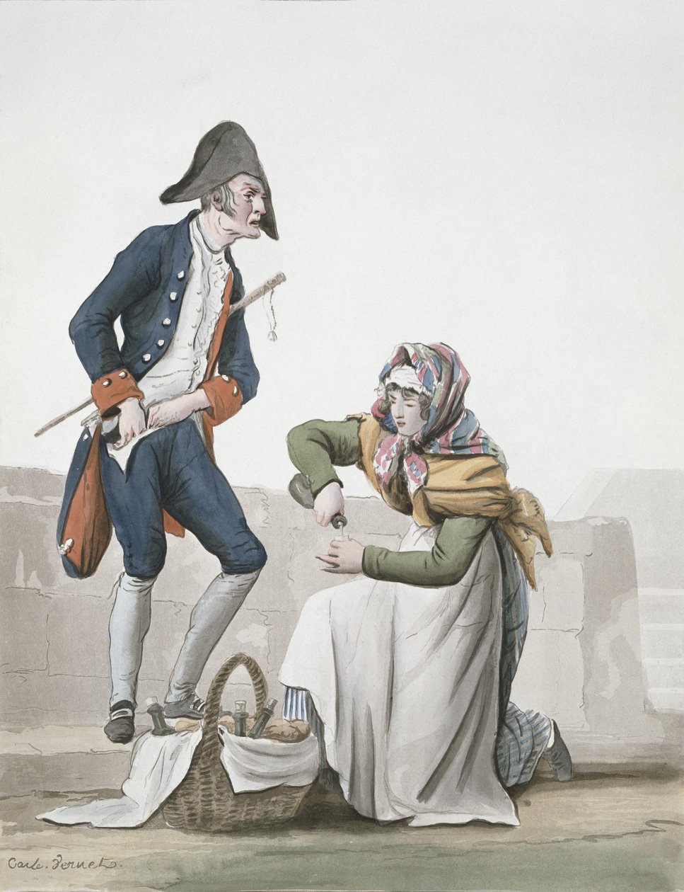 Sprzedawca brandy autorstwa Antoine Charles Horace Vernet