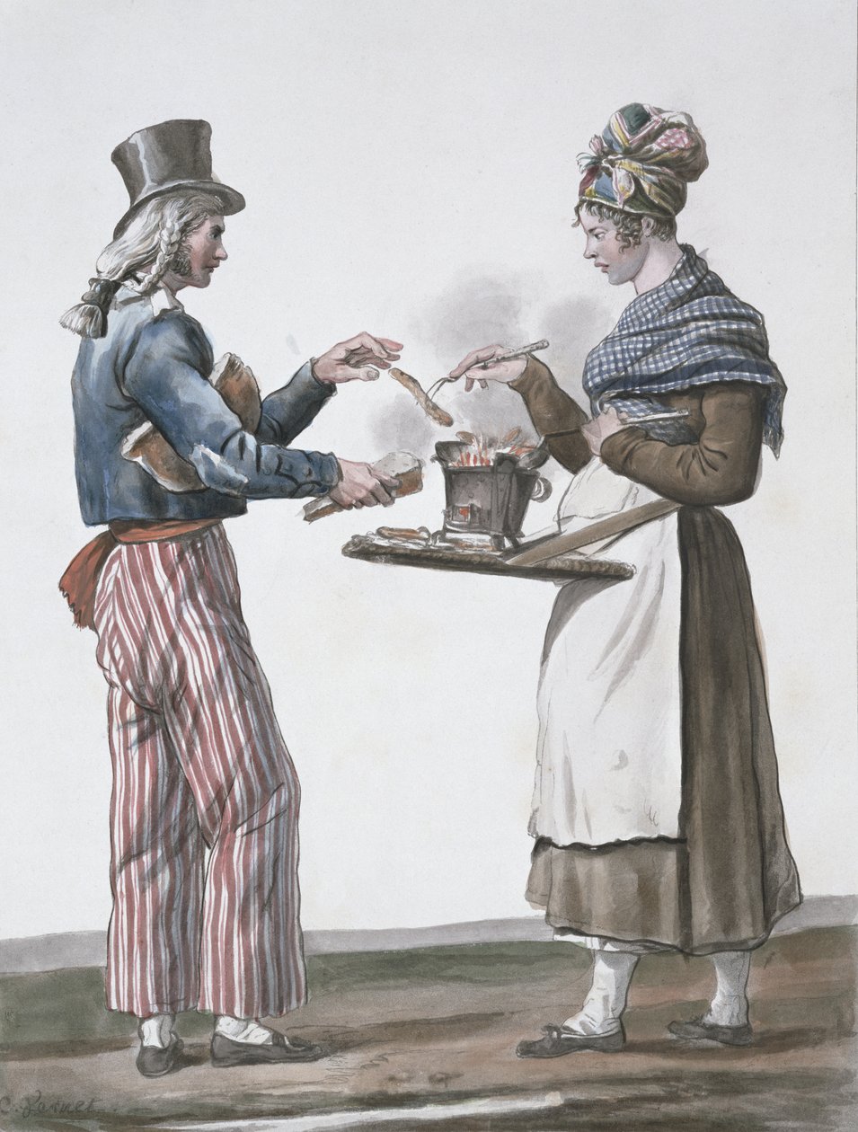 Sprzedawca kiełbasek autorstwa Antoine Charles Horace Vernet
