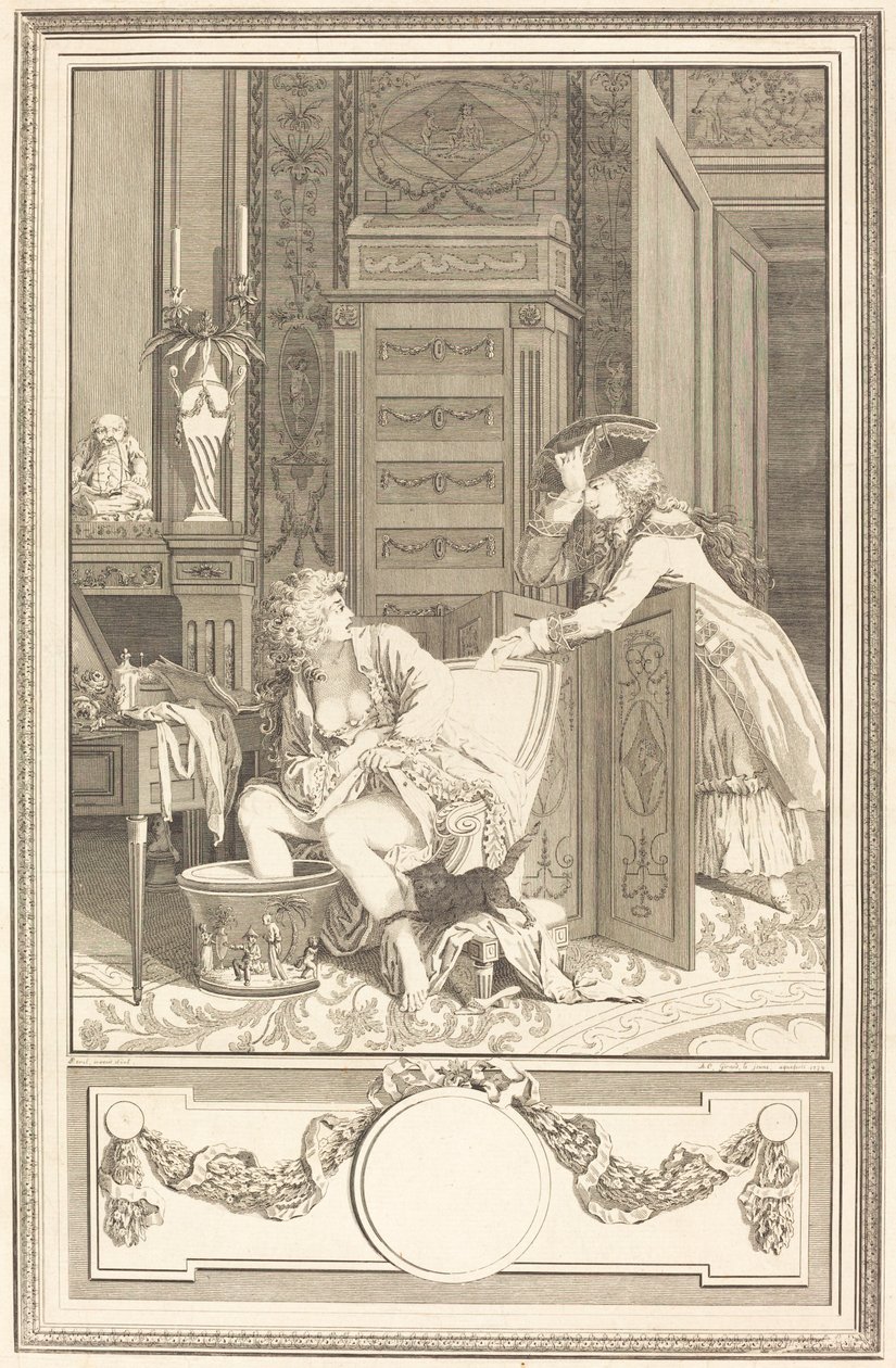 Kąpiel stóp autorstwa Antoine Cosme Giraud after Antoine Borel