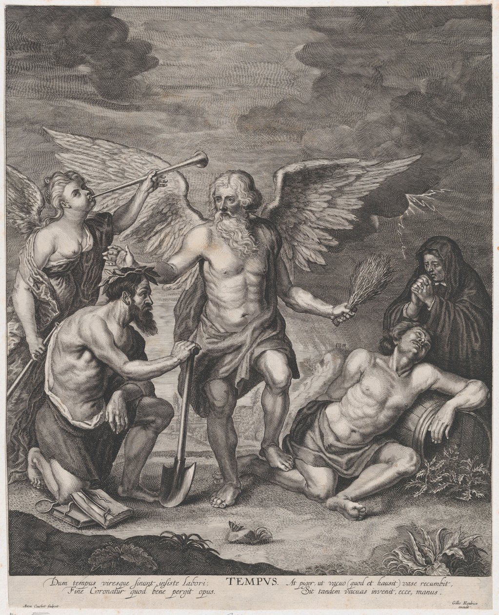 Czas ukoronowania Zatrudnienie i karanie Bezczynności, ok. 1650-77. autorstwa Antoine Couchet