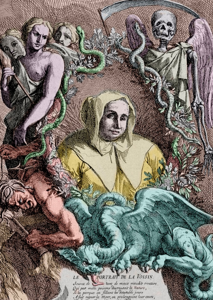 Portret Katarzyny Deshayes, autorstwa A. Coypel (rycina) autorstwa Antoine Coypel