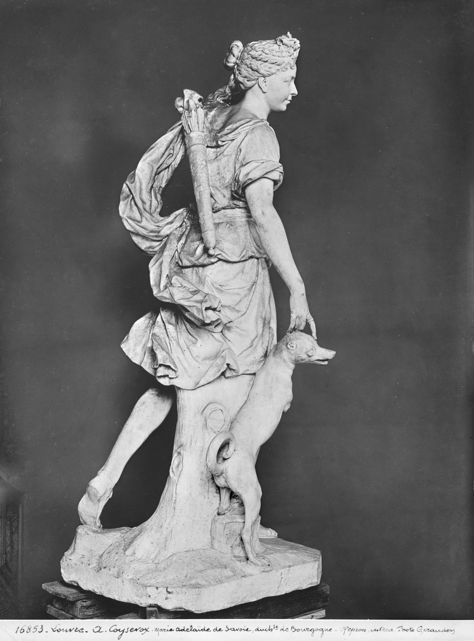 Marie-Adelaide de Savoie, księżna Burgundii, jako Diana Łowczyni, 1709 (patrz także 209277, 346030, 346032) (marmur) autorstwa Antoine Coysevox