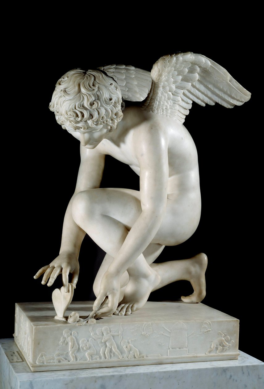 Amorek lub „Miłość biorąca Butterillon” Marmurowa rzeźba Antoine Denis Chaudet (1763-1810) 1817 Paryż, Luwr autorstwa Antoine Denis Chaudet