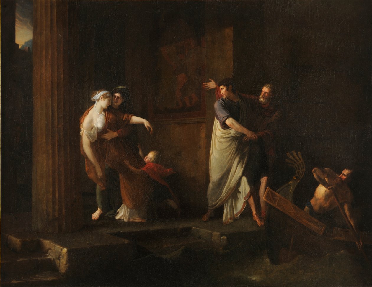 Pożegnanie Brutusa i Portii, 1799 autorstwa Antoine Dubost