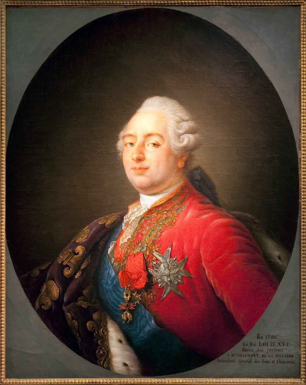 Portret Ludwika XVI (1754-1793), króla Francji. Obraz z warsztatu Antoine Francois (Antoine-Francois) Calleta (1741-1823). 1786. wym. 0,915 x 0,730 m. Paryż, Muzeum Carnavalet autorstwa Antoine Francois (after) Callet