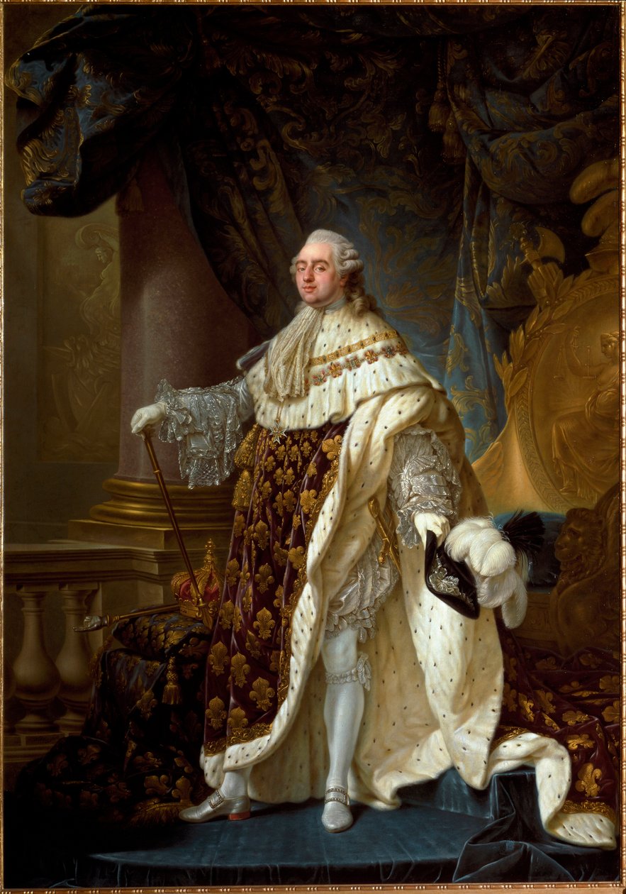 Portret Ludwika XVI w sukni koronacyjnej, ok. 1781 (olej na płótnie) autorstwa Antoine François Callet