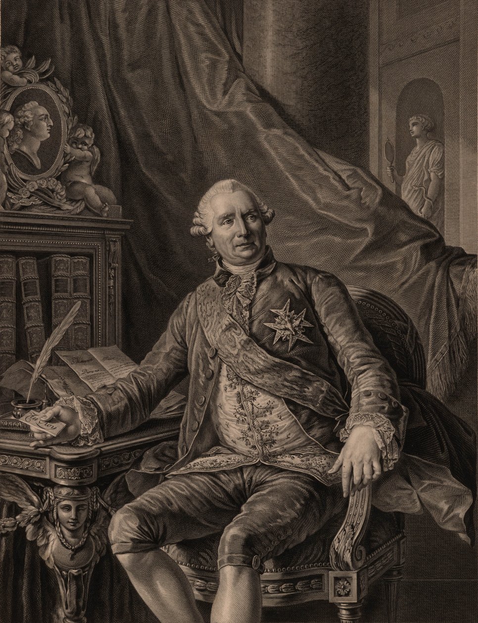 Charles Gravier, hrabia Vergennes 1717-1787, 1774. autorstwa Antoine François Callet
