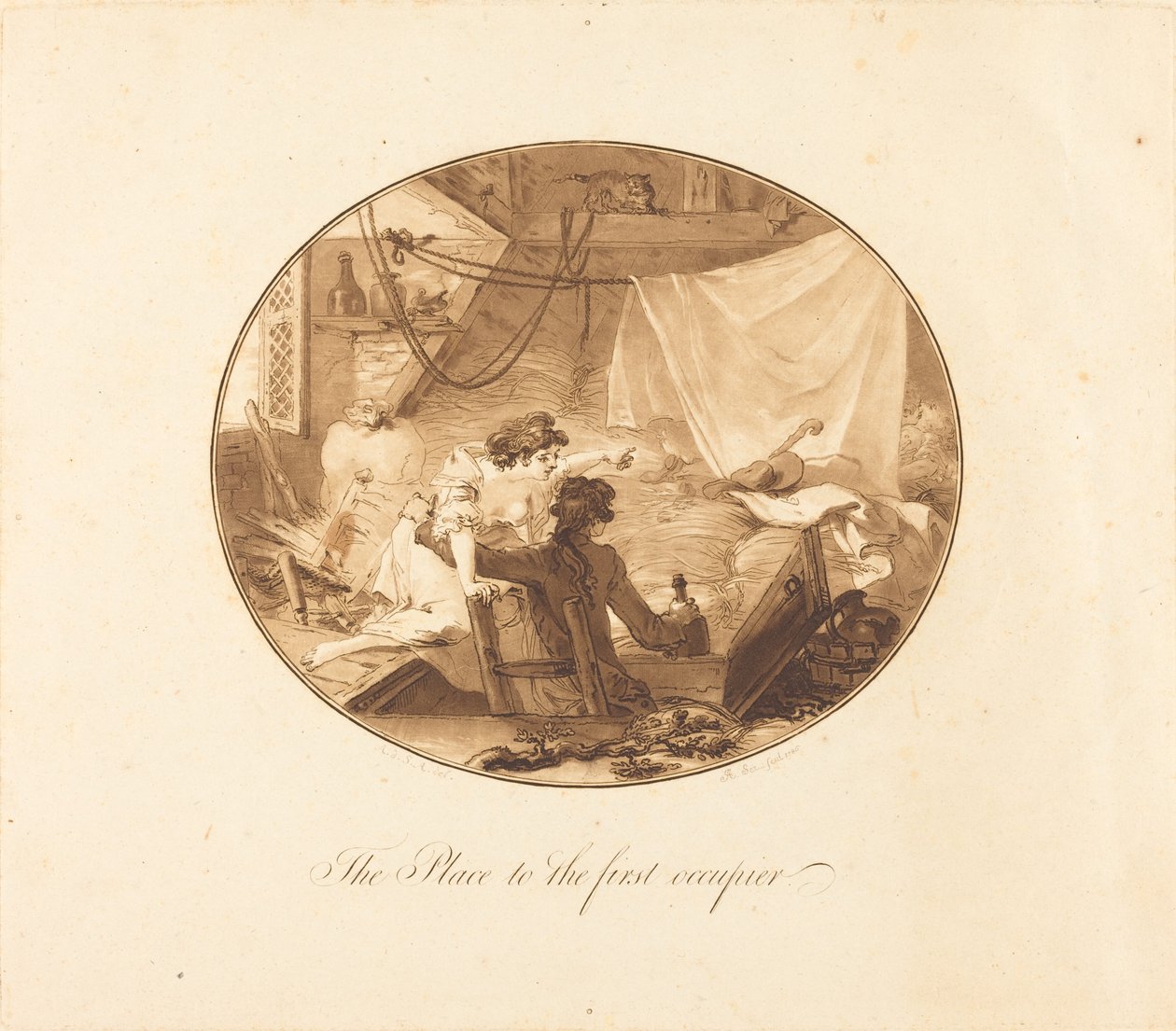 Miejsce dla pierwszego okupanta autorstwa Antoine François Sergent after Augustin de Saint Aubin
