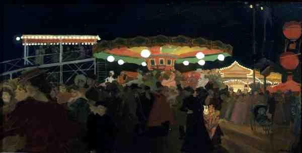 Plac targowy, ok. 1896 (olej na desce) autorstwa Antoine Guillaume Minartz