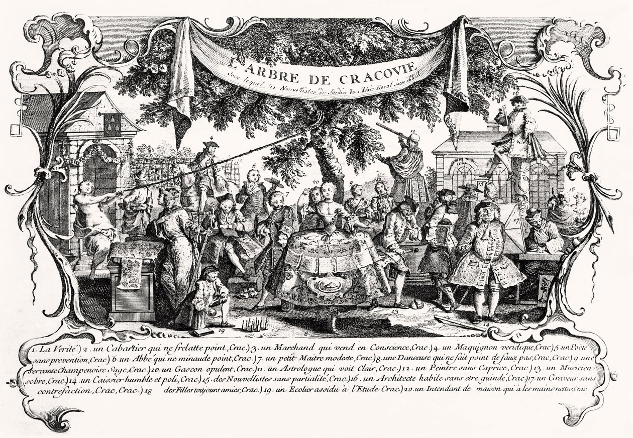 Drzewo Krakowskie, 1742 autorstwa Antoine Humblot