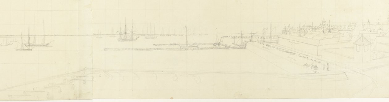 Widok na redę Vlissingen autorstwa Antoine Ignace Melling