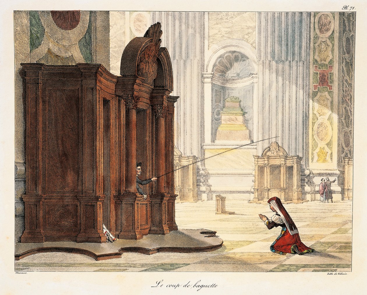 Różdżka w Bazylice Świętego Piotra autorstwa Antoine Jean Baptiste Thomas