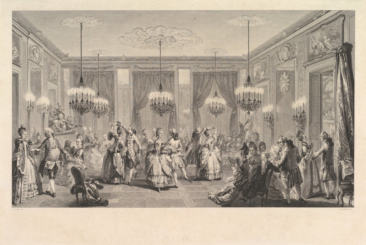 Le Bal Paré, 1774. autorstwa Antoine Jean Duclos