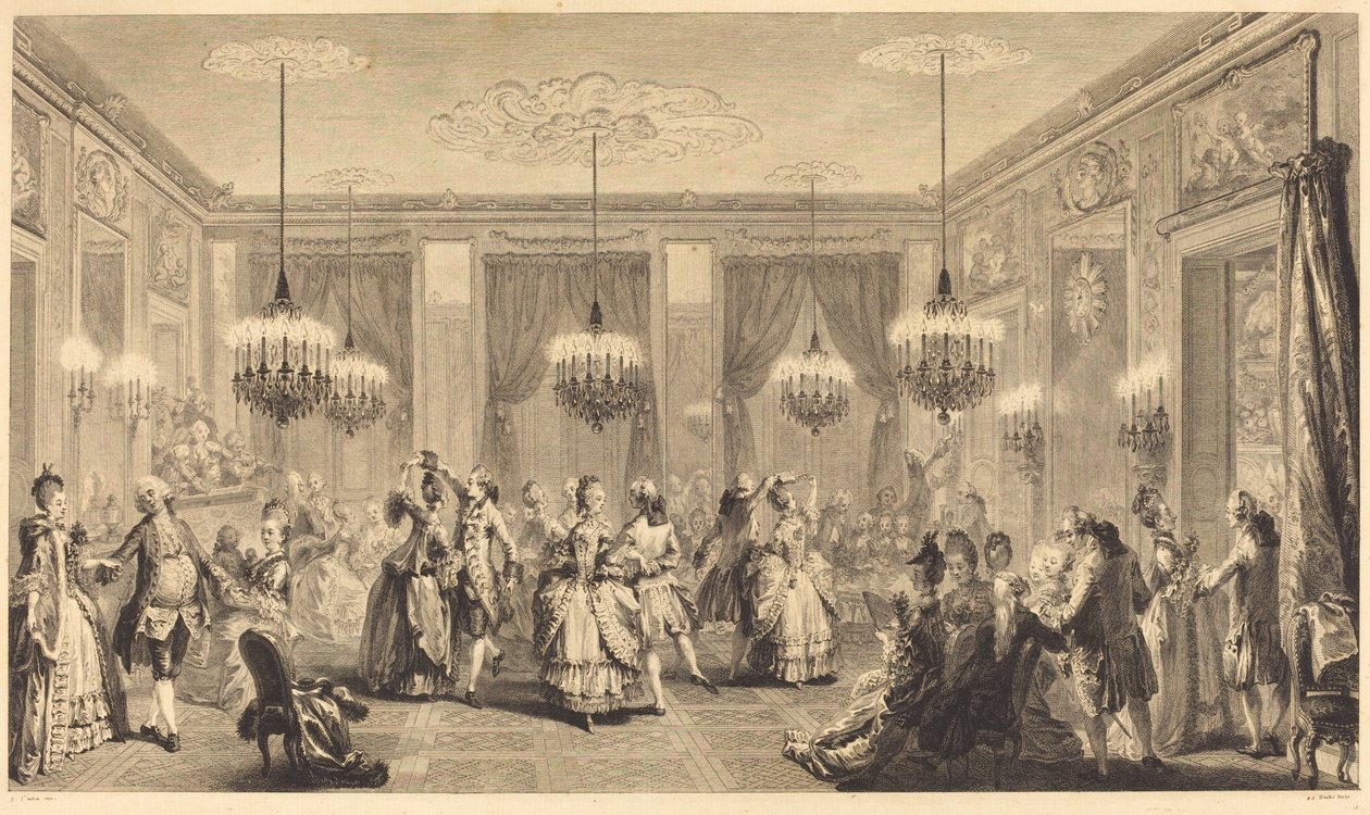 Piłka ubrana autorstwa Antoine Jean Duclos after Augustin de Saint Aubin
