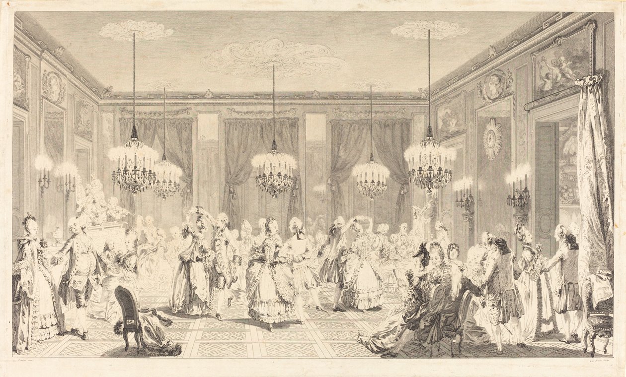 Wydaje im się autorstwa Antoine Jean Duclos after Augustin de Saint Aubin