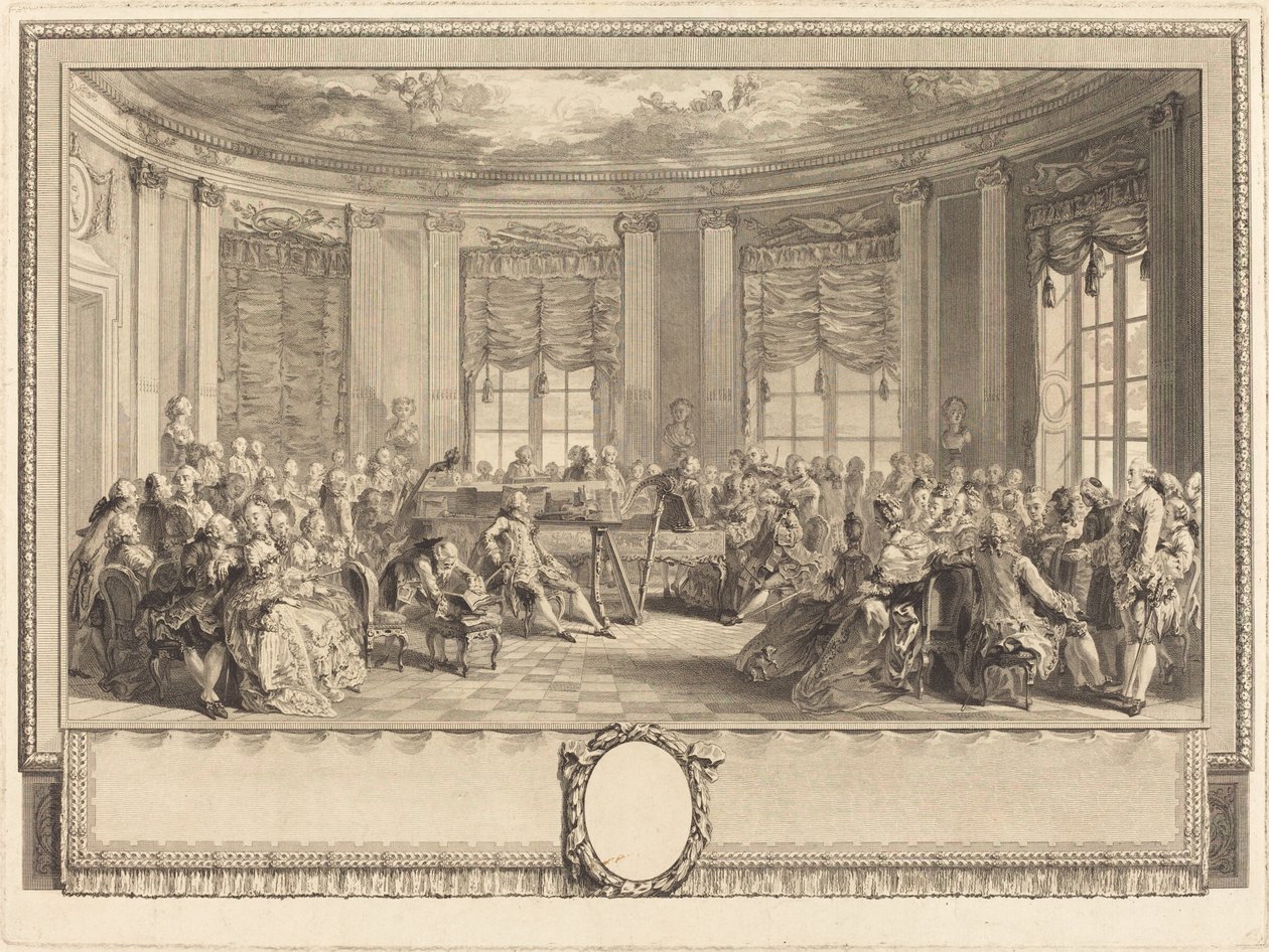 Koncert autorstwa Antoine Jean Duclos after Augustin de Saint Aubin