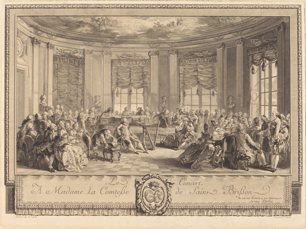 Koncert autorstwa Antoine Jean Duclos after Augustin de Saint Aubin